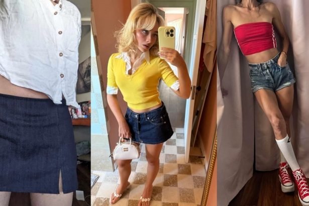 Short Denim Skirt Outfits