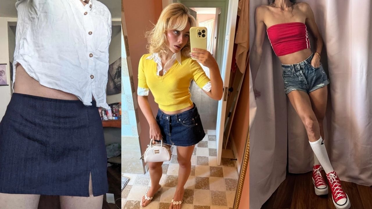Short Denim Skirt Outfits
