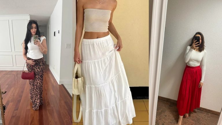 maxi skirt outfits