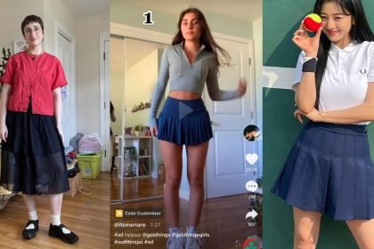 navy blue skirt outfits