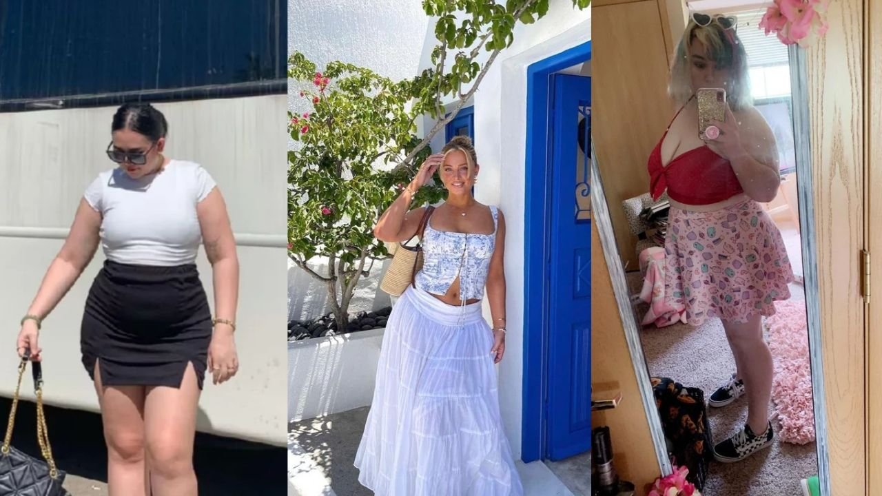 plus size skirt outfits