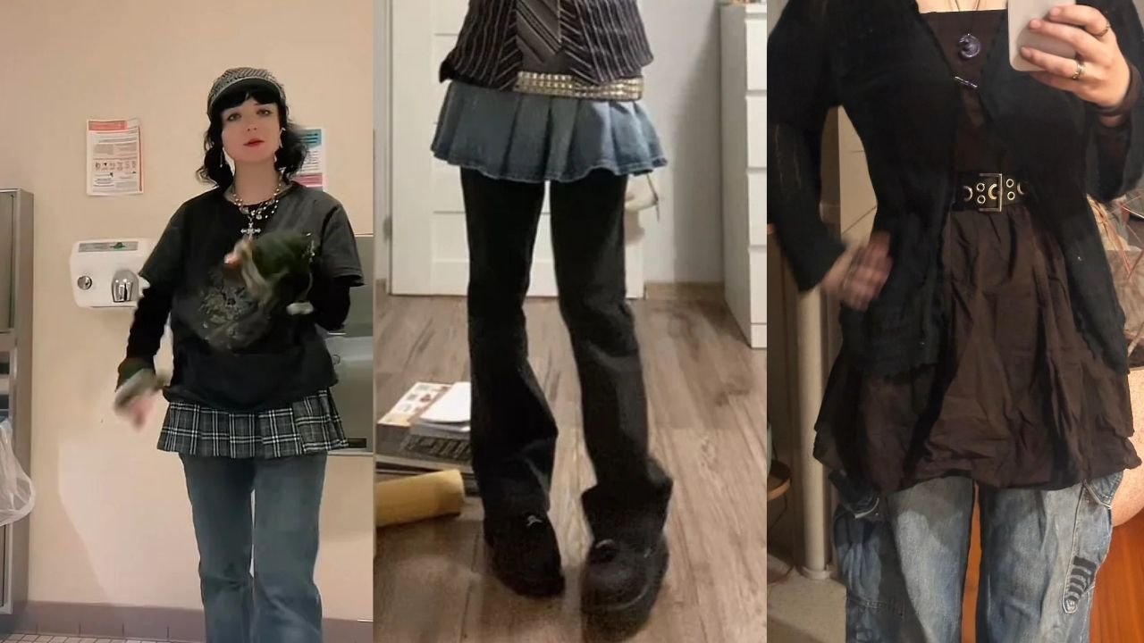 skirt over pants outfits